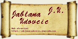 Jablana Udovčić vizit kartica